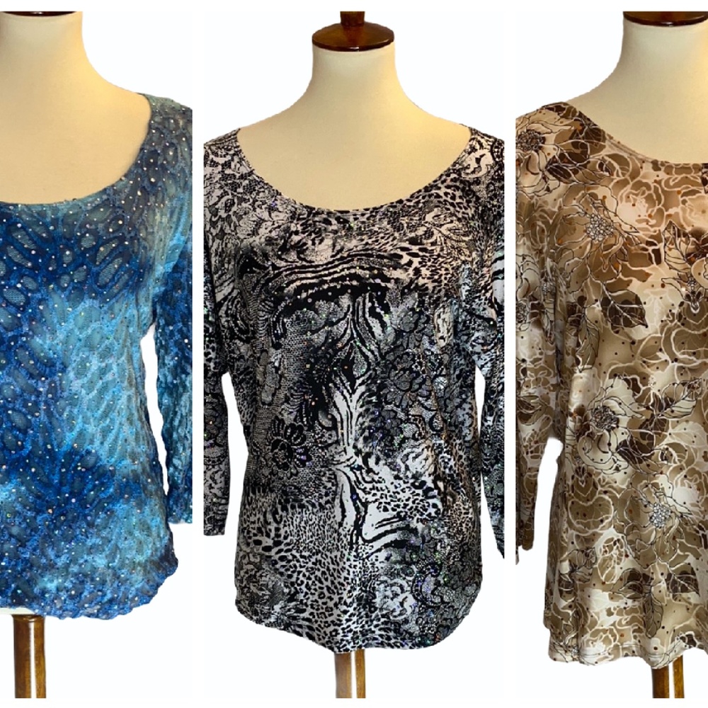 Dressbarn Sequin Tops Set of 3